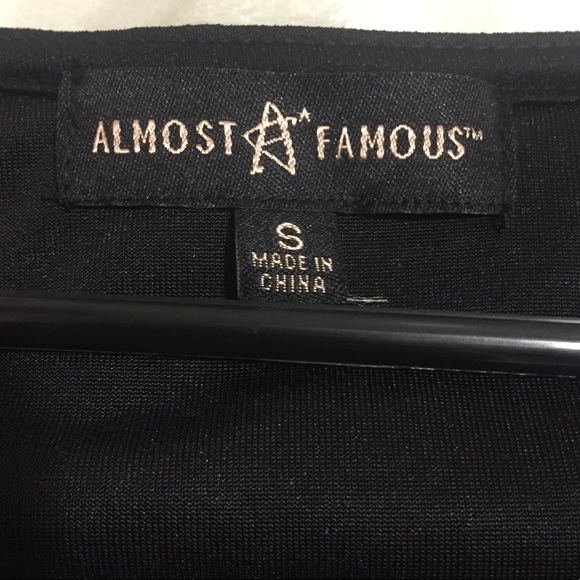 ALMOST FAMOUS Black long sleeve velvet top - Picture 7 of 8